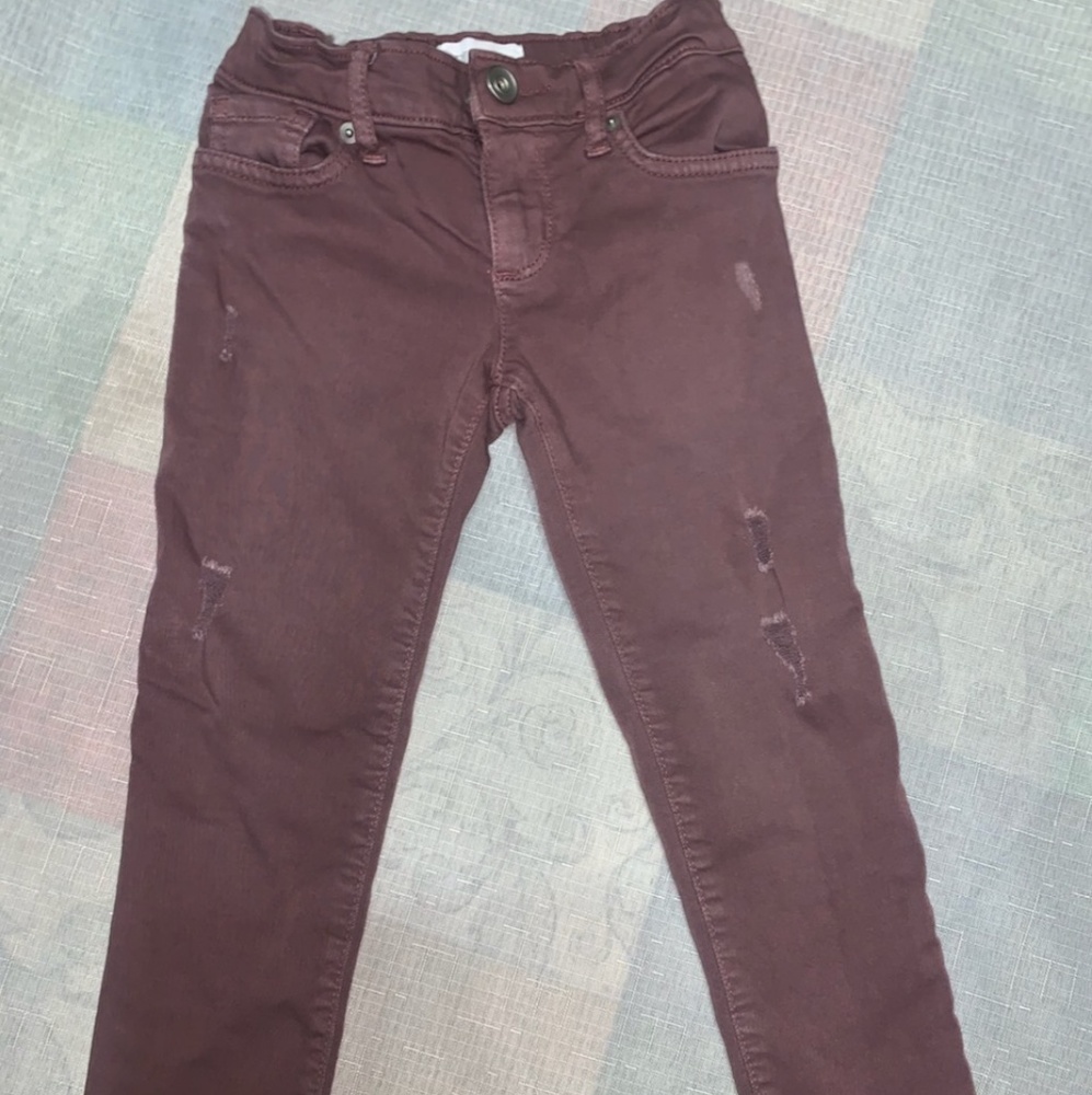 Toddler girl distressed skinny jeans